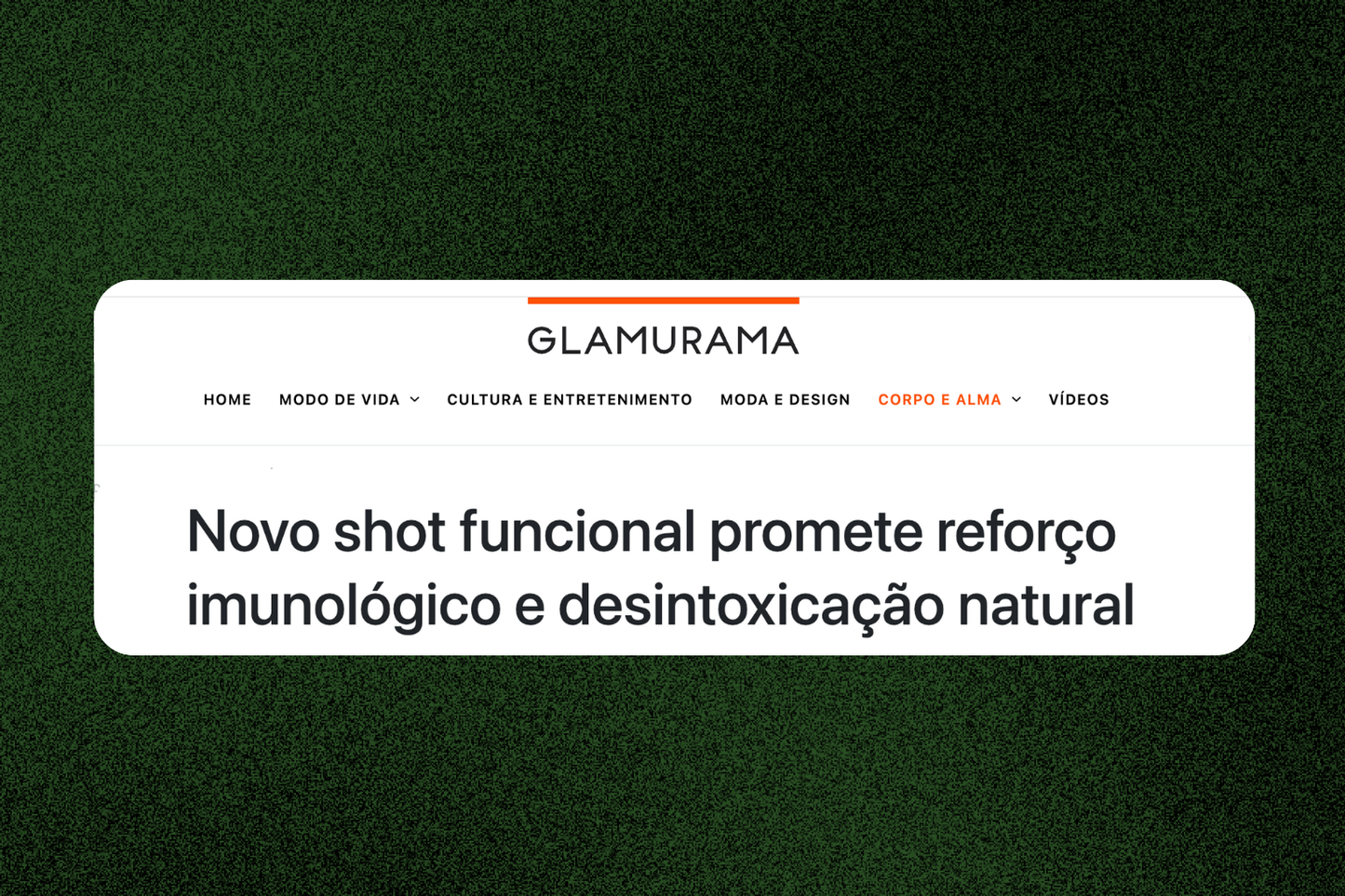 Novo shot funcional promete reforço imunológico e desintoxicação natural