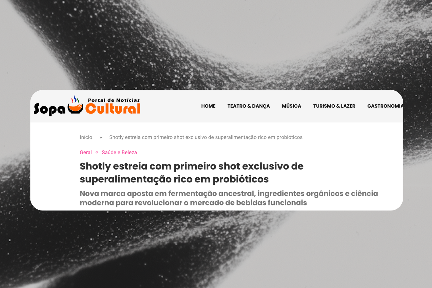 Shotly estreia com primeiro shot exclusivo de superalimentação rico em probióticos