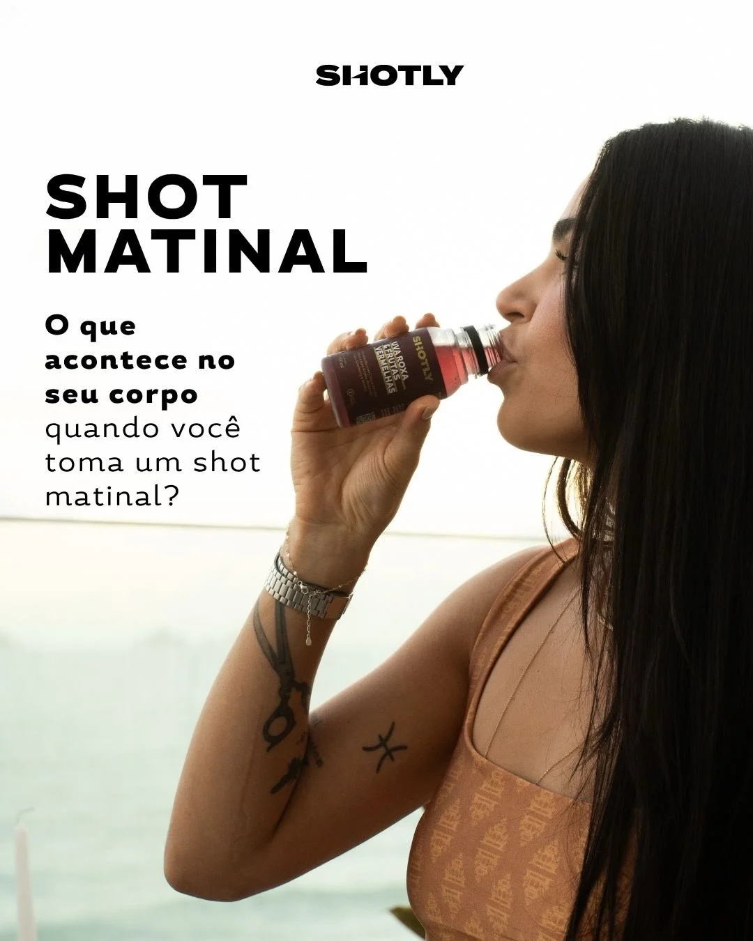Publicação no Instagram: Conheça mais sobre os benefícios dos nossos shots e sinta a diferença.