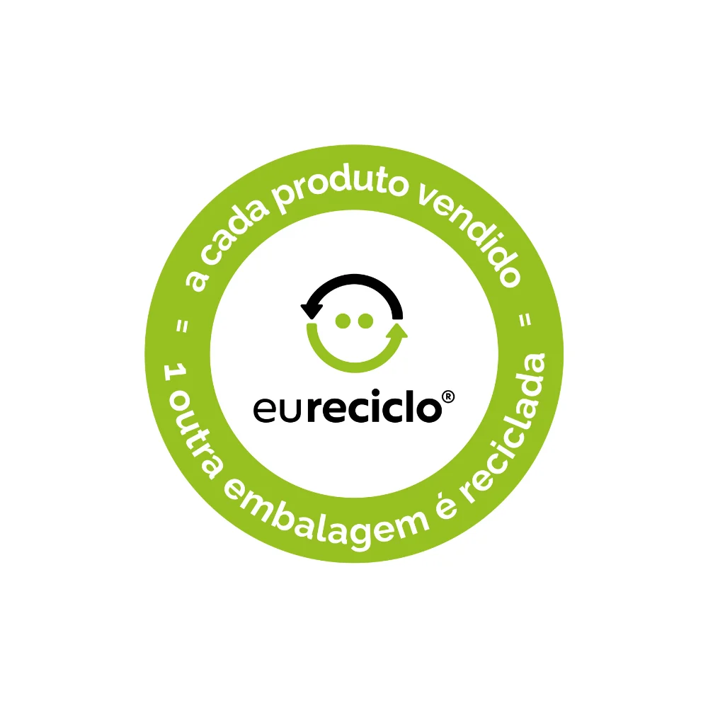 Selo eureciclo: a cada produto vendido, 1 outra embalagem é reciclada.